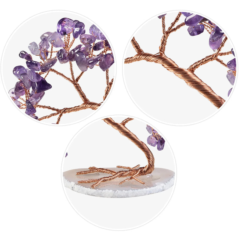 Axya Cypress Pine Crystal Gravel Wealth Tree Ornament Tabletop Decoration