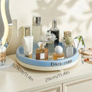 Axyaa Rotating Cosmetic Skin Care Organizer Shelf - Desktop Storage Carousel for Bedroom