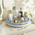 Axyaa 2-in-1 Rotating Cosmetic Organizer: Desktop Skin Care Carousel Display Box for Bedroom
