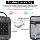 Axyaa Paisley Bandanna Border Insulated Lunch Bag - Portable Thermal Lunch Box