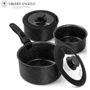 Axyaa Non-Stick Soup Pot Set with Removable Handle - 3 Pcs