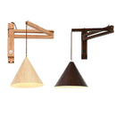 Axyaa Retro Wood Metal LED Pendant Wall Lamp for Bedroom Living Dining Room