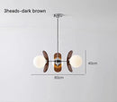 Axyaa Retro Chandelier: Bauhaus Interior Lighting for Living Room, Dining Room, Study