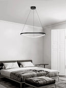 Axyaa Irregular Geometry Ring LED Chandelier Pendant Light for Living, Dining, and Bedroom
