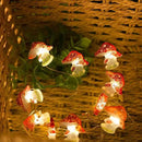 Axyaa Mushroom Copper Wire Fairy Lights: Outdoor Xmas Tree & Garden Decor