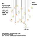 Axyaa Glazed Glass Bubble Pendant LED Light Fixture