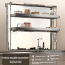 Axyaa Over Sink Dish Drying Rack & Organizer Shelf - Adjustable Multifunctional Storage