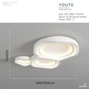 Axyaa Nordic LED Ceiling Lamp with Remote Control for Modern Home Lighting