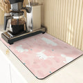 Axyaa Non-Slip Absorbent Kitchen Counter Mat - Cute Animal Design Mats