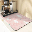 Axyaa Non-Slip Absorbent Kitchen Counter Mat - Cute Animal Design Mats