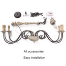 Axyaa Vintage French Wood Chandelier for Home and Restaurant