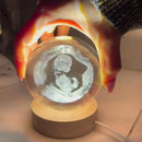 Axyaa Custom Crystal Ball LED Night Light - Personalized Desk Decor Gift
