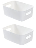 Axyaa Plastic Container Organizer Crate for Office, Kitchen Cabinet Storage