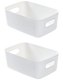 Axyaa Plastic Container Organizer Crate for Office, Kitchen Cabinet Storage
