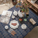 Axya Retro Crochet Tablecloth | Knitted Hollow Coffee Table Cover | Shooting Background Fabric