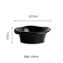 Axyaa Ceramic Edge Bowl Set for Serving, Soup, Salad, Fruit & Noodles