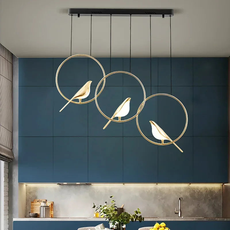 Axya Modern Bird LED Hanging Chandelier for Living Room Bedroom Kitchen Restaurant