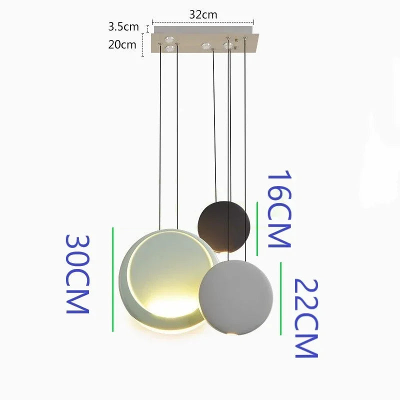 Axyaa Scandinavian Chandelier Pendant Lamp for Dining Room Coffee Shop Bar Kitchen Island