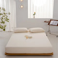 Axyaa Cotton Fitted Sheet - Solid Color, Anti-slip, Adjustable Mattress Cover