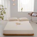 Axyaa Cotton Fitted Sheet - Solid Color, Anti-slip, Adjustable Mattress Cover
