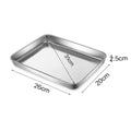 Axyaa Stainless Steel Food Storage Tray for Restaurant and Hotel Dinnerware