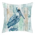 Blue Bird Print Cushion Cover by Axyaa - Home Decor Pillow Case for Sofa Bed