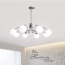 Axyaa Glass Pendant Lights for Kitchen Island Dining Living Room - LED Chandelier Ceiling Lamp Fixtures