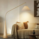 Axyaa Modern Hardwood Fishing Floor Lamp in Log Color