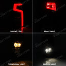 Axyaa Tail Lights Set for Mitsubishi Triton L200 2019-2022 - Rear Driving, Turn Signal, Brake & Reverse Lights