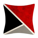 Axyaa Black Red Geometric Abstract Cushion Cover for Stylish Home Decor