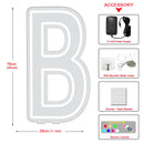Axyaa Large Colorful Neon Light Sign with A-Z Alphabet & Free Stand