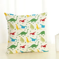 Axyaa Dinosaur Print Cotton Linen Pillowcase for Home Decor