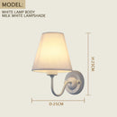 Axyaa Retro Fabric Wall Lamp for Home Decor & LED Lighting