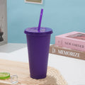 Axyaa 710ml Macaron Plastic Straw Cup - Large Capacity, Reusable, Ideal for Parties & Coffee