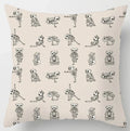 Axyaa Yoga Panda & Avocado Cartoon Animal Throw Pillow Bundle