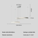 Axyaa Modern Semicircular LED Chandelier for Dining Living Bedroom in Black White