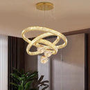 Axyaa Luxury Crystal Pendant Chandelier for Living Room Dining Room Lighting