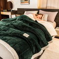 Axyaa 3-Layer Coral Fleece Winter Blanket - Warmth Quilt for Cozy Comfort
