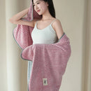 Axyaa Coral Fleece Bath Towel - Large Size, Unisex, Korean Style