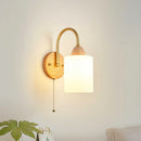 Axyaa LED Wall Lights Pull Chain Switch Modern Bedside Lamp Decoration