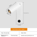 Axyaa LED Wall Lamp Sconce Switched USB Charging | Bedroom Bedside Light