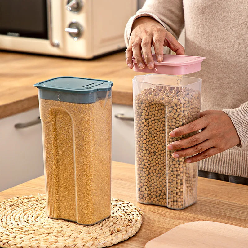 Axyaa Sealed Grain Rice Container Storage Box, Moisture-Proof Kitchen Organizer