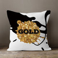 Axyaa Gold Heart Art Print Cushion Cover - Nordic Style Sofa Pillowcase