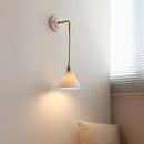 Axyaa Ceramic LED Wall Sconce with Adjustable Copper Arm