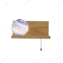 Axyaa LED Planet Glass Wall Lamp with Wood Base for Children's Room Home Decor