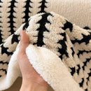 Axyaa Geometric Striped Fleece Blanket | Soft Plush Winter Throw Blanket