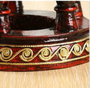 Axyaa High-Legged Red Fruit Plate for Stylish Snack Display