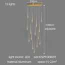 Axyaa Gold Drop Chandelier for Luxury Living Spaces