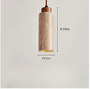 Axyaa Natural Yellow Stone Bedroom Chandelier: Retro LED Pendant Lamp for Home & Restaurant