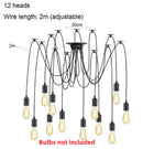 Axyaa Black Spider Chandelier: Vintage Industrial Pendant Light for Farmhouse Dining Room